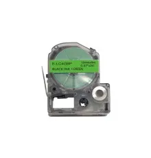Стрічка для принтера етикеток UKRMARK E-LC4GBP, 12мм х 8м, black on green, сумісна з LC-4GBP (900508)
