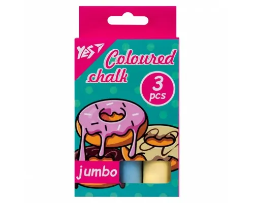 Крейда Yes кольорова Sweet Cream 3 шт JUMBO (400493)
