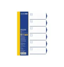 Роздільник сторінок Economix А4 пластик, 6 розділів, кольоровий (E30806)