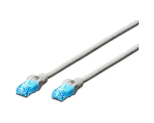 Патч-корд 10м, UTP, cat.5e, AWG 26/7, CCA, PVC, grey Digitus (DK-1512-100)