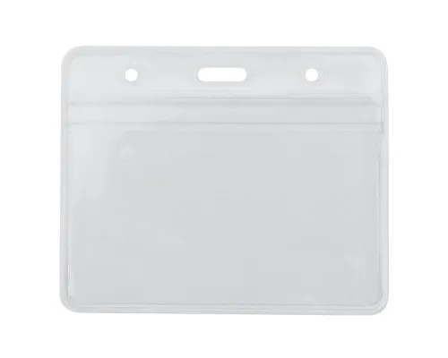 Бейдж Optima горизонтальний замок zip lock PVC, 108х70 мм (O45611)