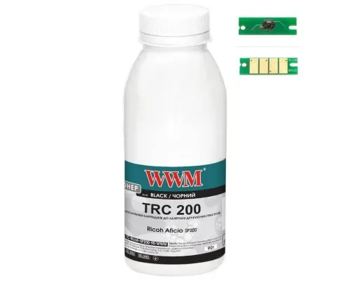 Тонер Ricoh Aficio SP200, 90г Black, chip WWM (TC-Ricoh-SP200-90-WWM)