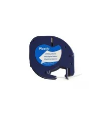 Стрічка для принтера етикеток UKRMARK RRL-D-91201-BK/WT, сумісна з DYMO 91201/S0721610, для серії LT. 12мм х 4м. black on white (900669)