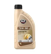 Трансмісійна олива K2 Synthetic Gear Oil GL-5 75W-90 1 л (O5561E)