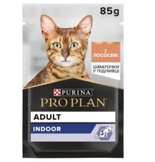 Вологий корм для кішок Purina Pro Plan Adult Indoor Nutrisavour Для кішок, що живуть у приміщенні З лососем 85 г (8445290172990)