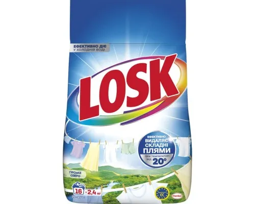 Пральний порошок Losk Автомат для білих та світлих речей Гірське озеро 2.4 кг (9000101805390)