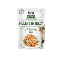 Вологий корм для кішок Brit Care Cat pouch 85 г (з тунцем у желе) (8595602540556)