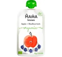 Дитяче пюре Mama knows Органічне Яблуко та Чорна смородина 90 г (4820016254572)