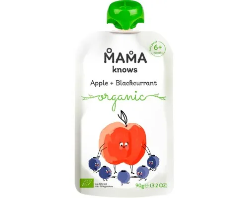 Дитяче пюре Mama knows Органічне Яблуко та Чорна смородина 90 г (4820016254572)