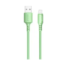 Дата кабель USB 2.0 AM to Lightning 1.0m soft silicone green ColorWay (CW-CBUL042-GR)