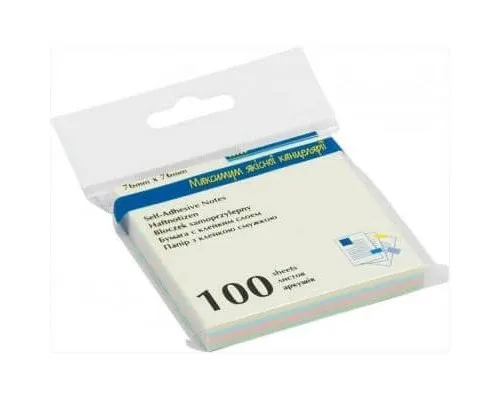 Папір для нотаток Buromax with adhesive layer 76х76мм, 100sheets, pastel colors mix (BM.2312-10)
