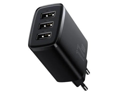 Зарядний пристрій Baseus Compact Charger 3U Black (CCXJ020101)