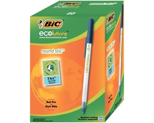Ручка кулькова Bic Round Stic Eco Синя (bc8932402)