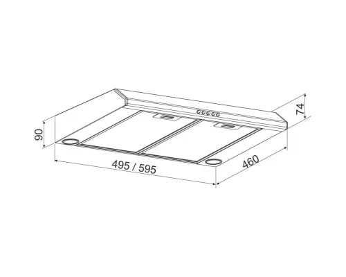 Витяжка кухонна GRANADO Toses 1603-450 white (GCH1016345055)
