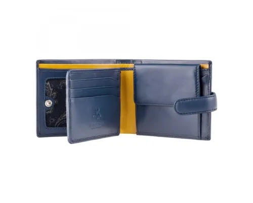 Гаманець Visconti PM102 Leonardo з RFID Blue Mustard (PM102 BLUE/MUST)