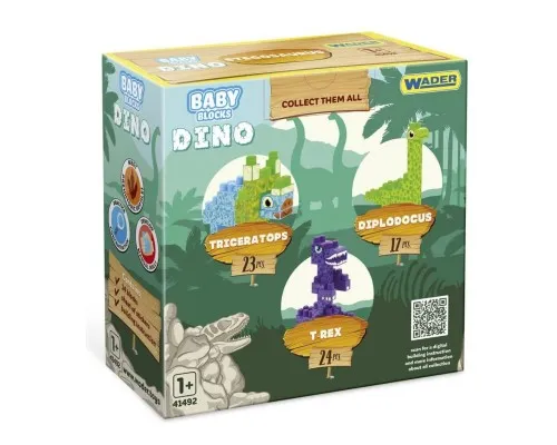 Конструктор Wader Baby Blocks Діно - стегозавр (41495)