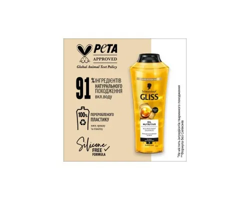 Шампунь Gliss Oil Nutritive для сухого та пошкодженого волосся 250 мл (9000100398381/9000100398435)
