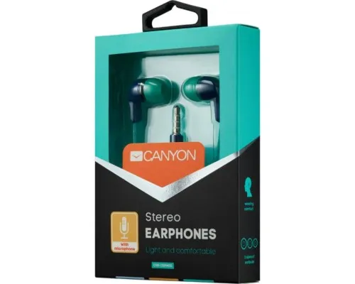 Навушники Canyon Blue-Green (CNS-CEPM02GBL)