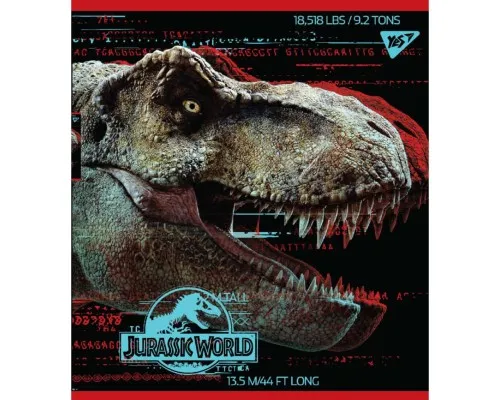 Зошит Yes А5 Jurassic World Science Gone Wrong 18 аркушів клітинка (765317)