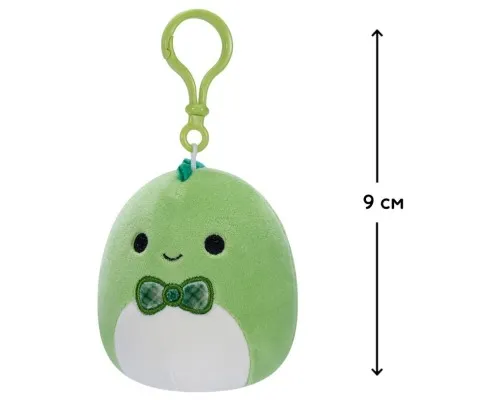 М'яка іграшка Squishmallows на кліпсі – Діно Денні 9 см (SQCP00151)