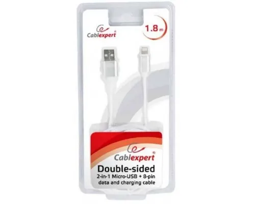 Дата кабель USB 2.0 AM to Micro 5P 1.8m Cablexpert (CCB-USB2AM-mU8P-6)
