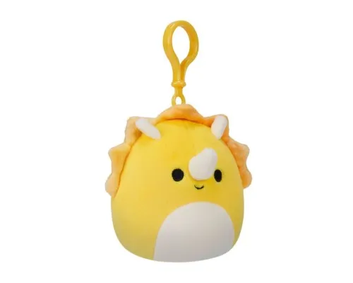 М'яка іграшка Squishmallows на кліпсі – Трицератопс 9 см (SQCP00216)