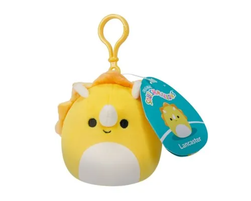 М'яка іграшка Squishmallows на кліпсі – Трицератопс 9 см (SQCP00216)