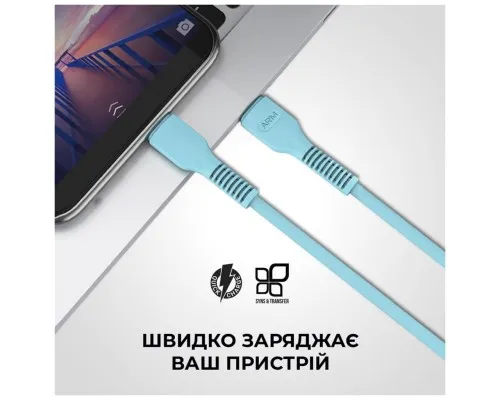 Дата кабель USB-C to USB-C 1.0m AR88 3A blue Armorstandart (ARM65292)