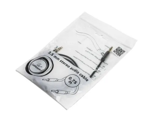Кабель мультимедійний 3.5mm M to 3.5mm M 0.75m Cablexpert (CCAP-444-0.75M)