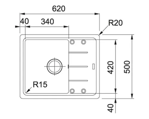 Мийка кухонна Franke BASIS BFG 611-62 (114.0306.795)