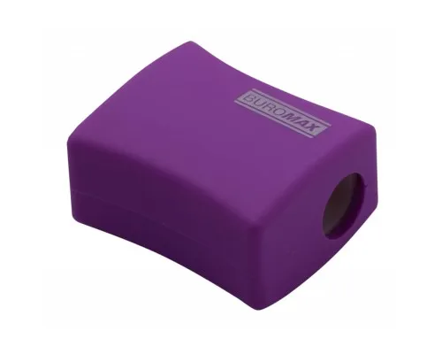 Точилка Buromax ALFA, RUBBER TOUCH з контейнером 2 отвори (BM.4778-1)