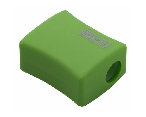 Точилка Buromax ALFA, RUBBER TOUCH з контейнером 2 отвори (BM.4778-1)