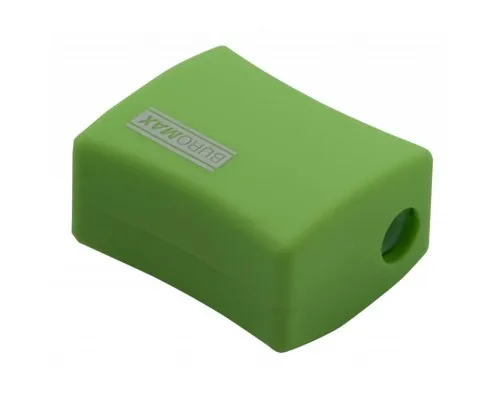 Точилка Buromax ALFA, RUBBER TOUCH з контейнером 2 отвори (BM.4778-1)