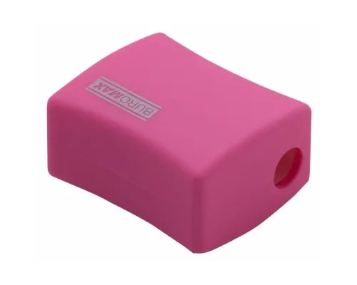 Точилка Buromax ALFA, RUBBER TOUCH з контейнером 2 отвори (BM.4778-1)