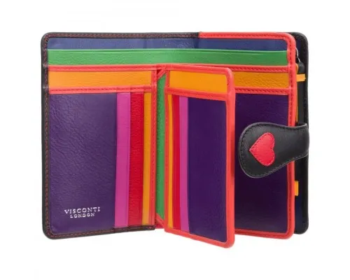 Гаманець Visconti LV4 Crush з RFID Black-Multi Love (LV4 BK MULTI)
