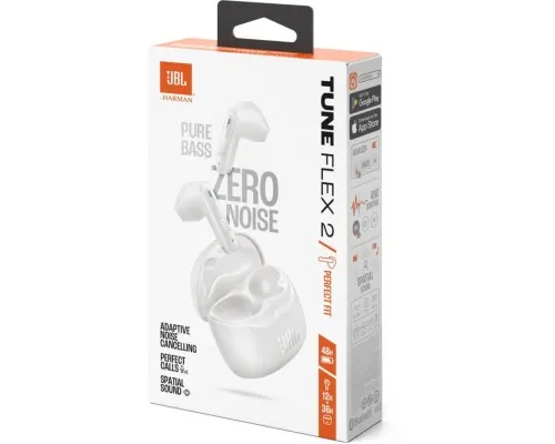 Навушники JBL Tune Flex 2 White (JBLTFLEX2WHT)
