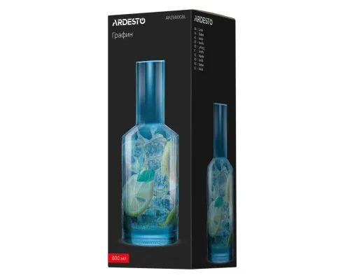 Карафа Ardesto 800мл, боросилікатне скло, блакитний (AR2690GBL)
