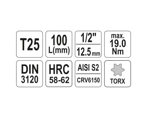 Головка торцева Yato зі вставкою TORX (YT-04321)