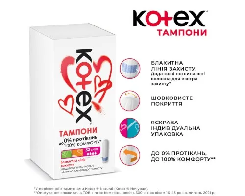 Тампони Kotex Super 32 шт. (5029053562605/5029053035758)