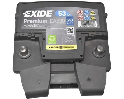 Акумулятор автомобільний EXIDE PREMIUM 53A (EA530)