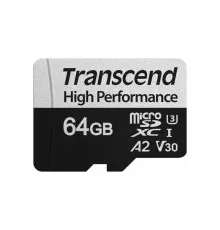 Карта пам'яті Transcend 64GB microSD class 10 UHS-I U3 A2 (TS64GUSD330S)