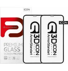 Скло захисне Armorstandart Icon 3D iPhone 11Pro Max/XS Max Black 2шт (ARM56214-GI3D-BK)