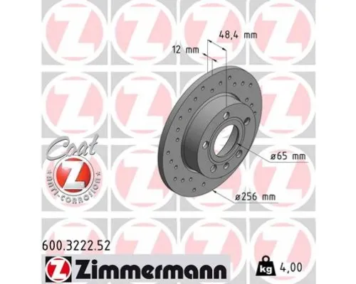 Гальмівний диск ZIMMERMANN 600.3222.52