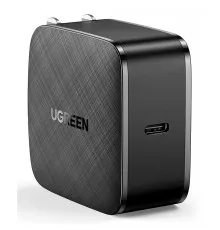 Зарядний пристрій Ugreen CD217 65W Type-C PD GaN Charger (Black) (70817)