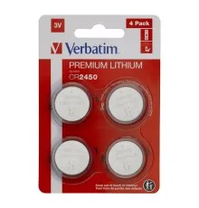 Батарейка Verbatim CR 2450 Lithium 3V * 4 (49535)