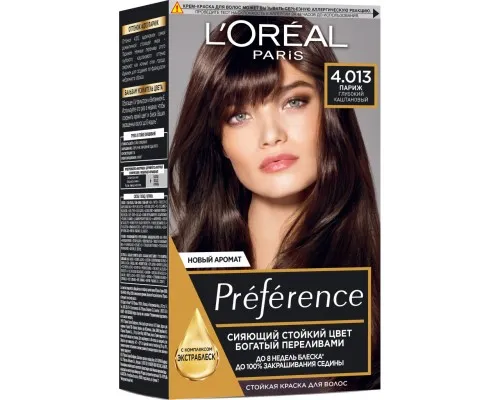 Фарба для волосся LOreal Paris Preference 4.013 - Париж глибокий каштановий (3600521916704)