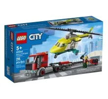 Конструктор LEGO City Перевозка спасательного вертолета 215 деталей (60343)