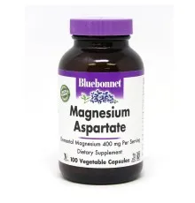 Мінерали Bluebonnet Nutrition Аспартат Магнію 400 мг, Magnesium Aspartate, 100 вегетаріанс (BLB0730)