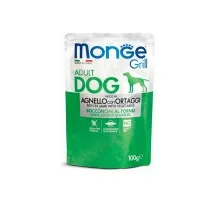 Вологий корм для собак Monge Dog Grill з ягням та овочами 100 г (8009470013161)
