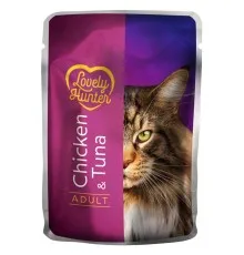 Влажный корм для кошек Lovely Hunter With chicken and tuna for cats 85 г (LHU45473)